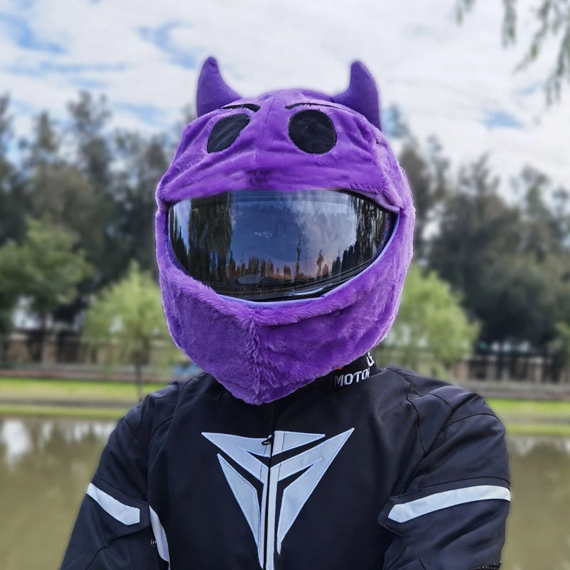 Motorcycle Helmet Cartoons Plush Helmet Cover