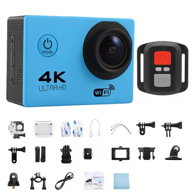 Ultra HD 4K/30fps WiFi 2.0-inch 170D Waterproof Helmet Video Recording Action Camera