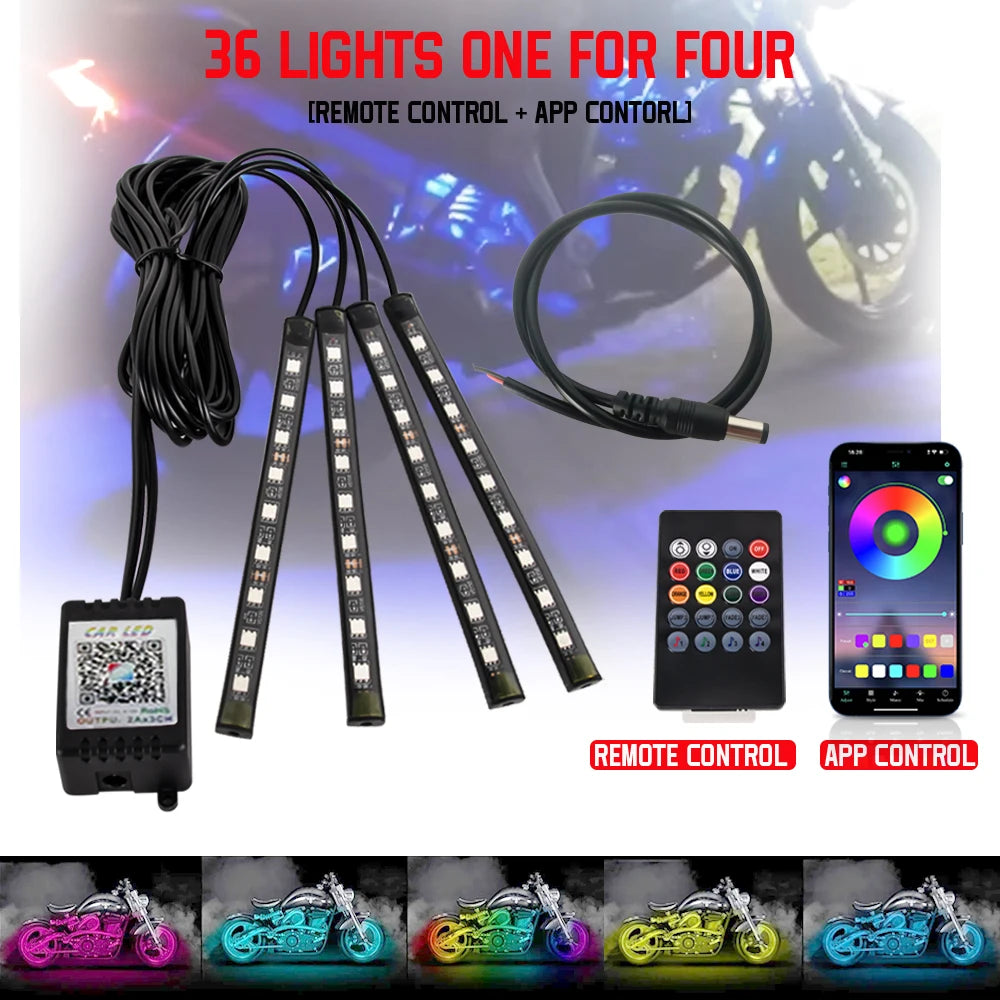 RGB Motorcycle Light Strip LED Underglow
