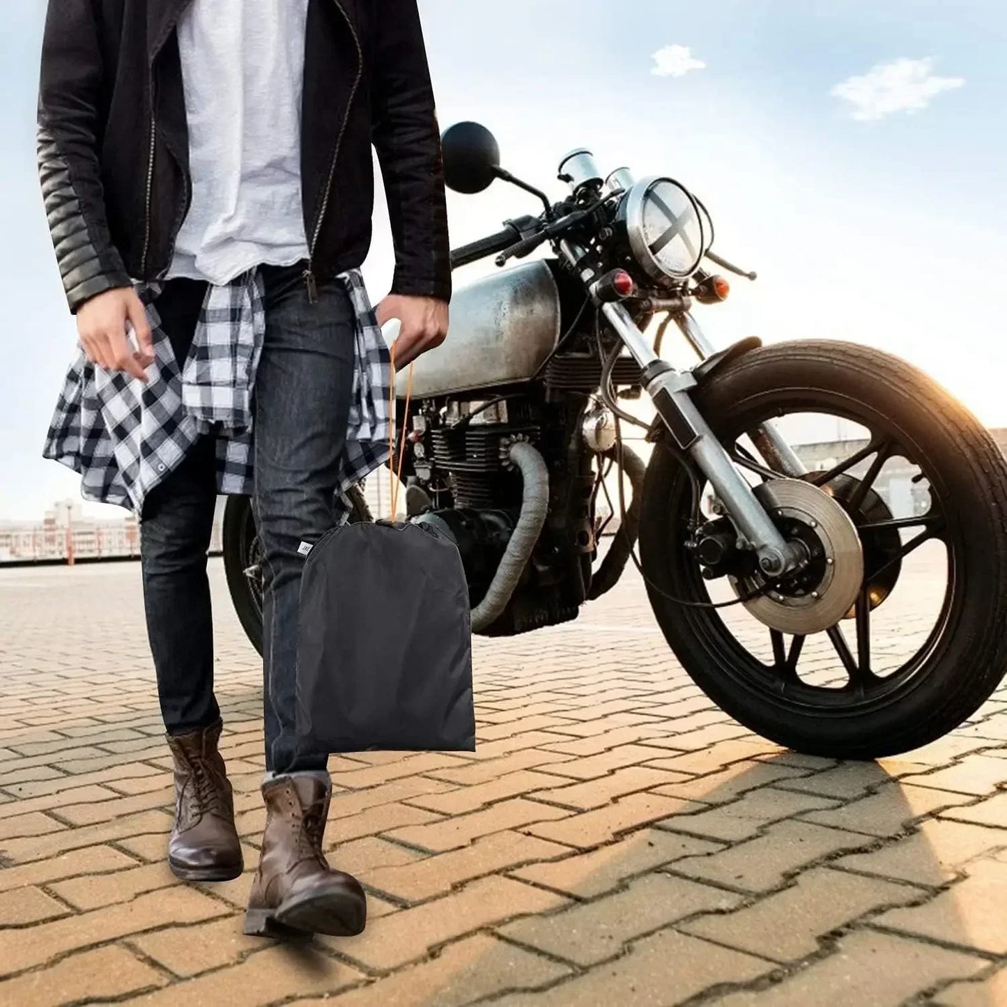 Outdoor Motorcycle Waterproof Thickened Polyester Cover