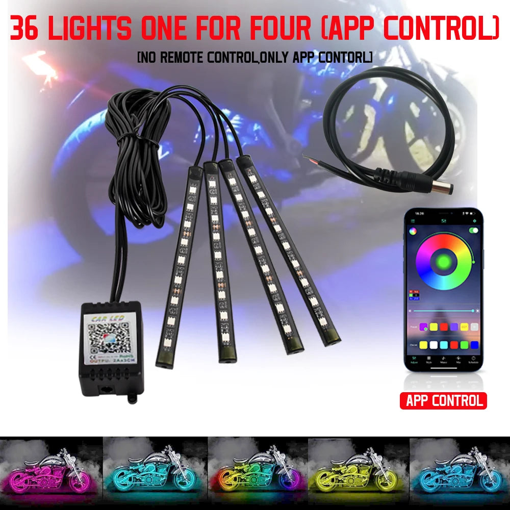 RGB Motorcycle Light Strip LED Underglow