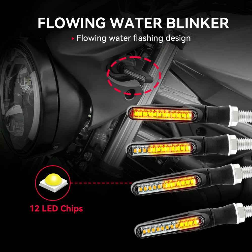 Motorcycle Rear Flowing Led Turn Signals